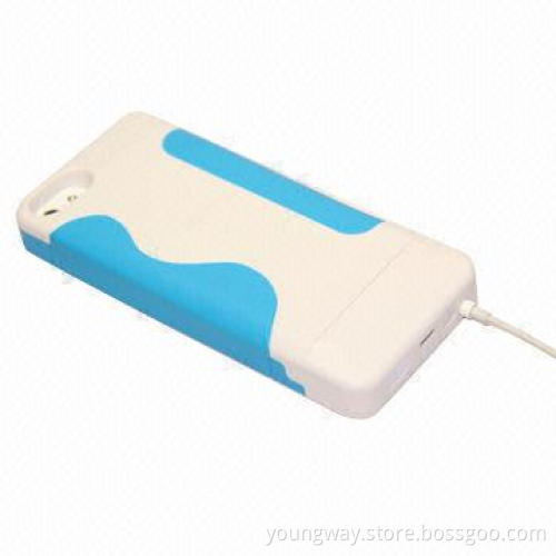 Colorful Backup Power Bank Case for iPhone 5/5S with 2,200mAh Capacity, Made of TPU + PC